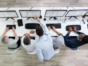Security Operations Centre with real people
