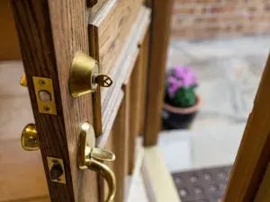 Front door wide open and unlocked