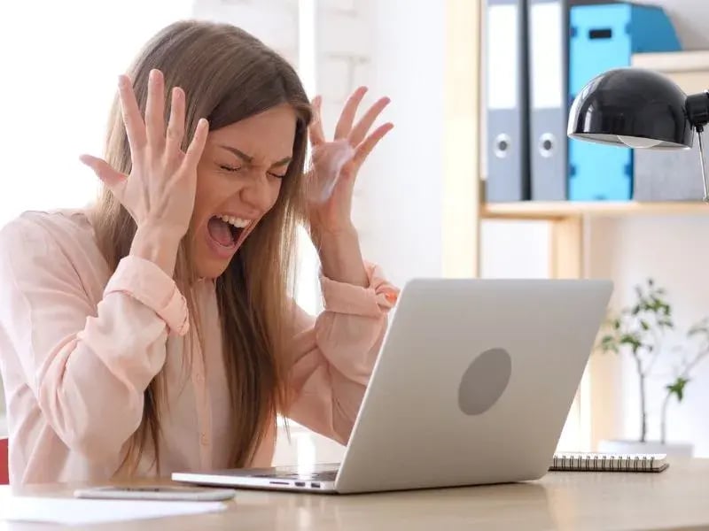 frustrated at emails